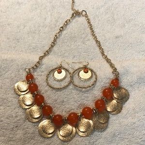 2 piece necklace and earrings